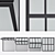 Sleek Aluminum Window 11 3D model small image 3