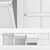 Sleek Aluminum Window 11 3D model small image 4