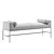 Sleek Gray Leather Bench 3D model small image 2