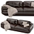 Elegant Kelvin Giormani Perini Sofa 3D model small image 2