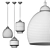 Elegant Glass Pendant Light 3D model small image 3