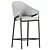 Sleek Ebony Euler Counter Stool 3D model small image 1