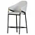 Sleek Ebony Euler Counter Stool 3D model small image 2