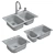 MOEN 2000 Series: Elegant Lodi Sinks 3D model small image 1