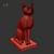 Egyptian Cat Sculpture 3D model small image 4