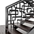 Elegant Laser Cut Metal Staircase 3D model small image 4