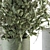 Green and Gray Vase and Plant Set 3D model small image 2