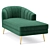 Luxurious Allier Velvet Chaise 3D model small image 2