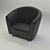 Sleek Modern Arm Chair 3D model small image 2