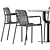 Modern Piper Pedestal Table & Trocadero Armchair 3D model small image 3