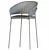 Velvet Semi Bar Chair - DeepHouse Pisa 3D model small image 2