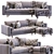 Charme Tan Sofa - Luxurious & Timeless 3D model small image 2