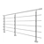 Adjustable Metal Railing 3D model small image 3