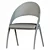 Elegant Walnut Wood & Cream Leatherette Dining Chair 3D model small image 3