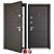 Liberta Entrance Metal Door: Durable & Stylish 3D model small image 1