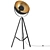 Modern Metal Tripod Lamp 3D model small image 3