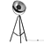 Modern Metal Tripod Lamp 3D model small image 4