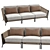 Luxury Salamander Sectional Sofa 3D model small image 1