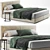 Flexform Magnum Contemporary Bed 3D model small image 1