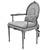 Elegant Perforated Vittorio Chair 3D model small image 6