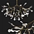 Modern Floral LED Chandelier 3D model small image 1