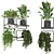 Metal Box Hanging Plant Set 3D model small image 1