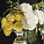 Yellow Rose & White Peony Floral Set 3D model small image 2