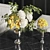 Yellow Rose & White Peony Floral Set 3D model small image 3