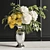 Yellow Rose & White Peony Floral Set 3D model small image 4