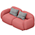 "Sundae 2-Seater Sofa: Sleek Elegance for Modern Living 3D model small image 2