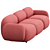 Sundae 3 Seater Sofa: Modern Elegance 3D model small image 4