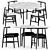 Elegant Emilia Chair and Hubert Round Table Set 3D model small image 1