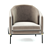 Elegant Minotti Fil Noir Armchair 3D model small image 2