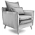 Ocean Comfort: Stylish Armchair for Relaxation 3D model small image 7