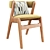 Title: Kai Kristiansen Teak Chair with Black Skai 3D model small image 1