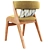 Title: Kai Kristiansen Teak Chair with Black Skai 3D model small image 2