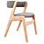 Title: Kai Kristiansen Teak Chair with Black Skai 3D model small image 4