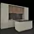 Complete Kitchen Set - Gas Hob, Sink & Cooker Hood 3D model small image 3