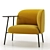 Modern Corner Fabric Armchair 3D model small image 2