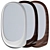 Sleek Wood Mirror with Shelf by Kristalia 3D model small image 1