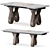 Lido Folding Table: Ceramic Elegance 3D model small image 1