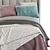 Cream Lizbeth Fabric Bed 228 - Elegant and Comfy 3D model small image 3