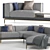 Visionnaire Legend Modular Sofa: Customizable Luxury Seating 3D model small image 2