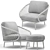 CozyDream Outdoor Cuddle Armchair 3D model small image 1