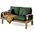 Ventura 2-Seater Sofa: Stylish Deep Seating 3D model small image 1