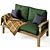 Ventura 2-Seater Sofa: Stylish Deep Seating 3D model small image 3
