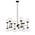 Reese Metal Round Chandelier - Elegant Lighting Solution 3D model small image 1