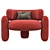 Embrace Armchair: Modern Comfort in Every Detail 3D model small image 3