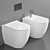 Modern Square WC Form by Alice Ceramica 3D model small image 1