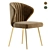 Elegant Velvet Dining Chair Set 3D model small image 1